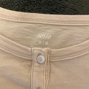 AERIE HALF BUTTON LONG SLEEVE